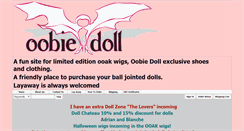 Desktop Screenshot of oobiedoll.com