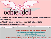 Tablet Screenshot of oobiedoll.com